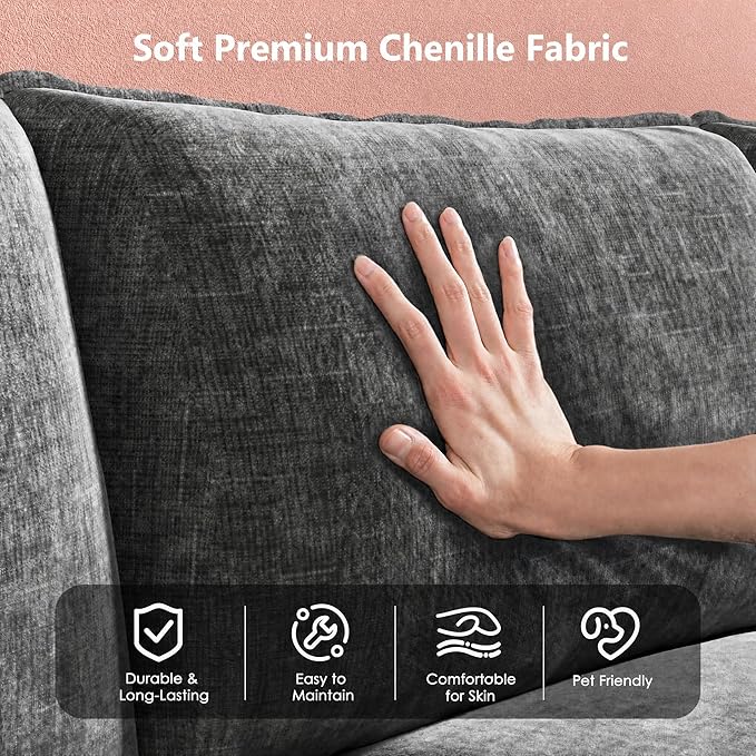 Marsail Modular Sectional Sofa 145.6" U-Shaped Modern Comfy Cloud Couch - Image 7