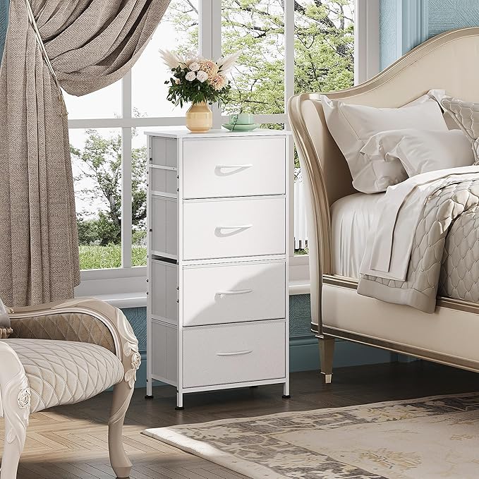 WLIVE Dresser with 4 Drawers, Storage Tower, Organizer Unit, Fabric Dresser - Image 2
