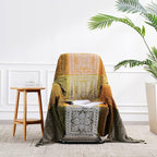 Boho Couch Cover, Bohemian Throw Blanket Tassels Hippie Decor Covers Sofa Chair - Image 3
