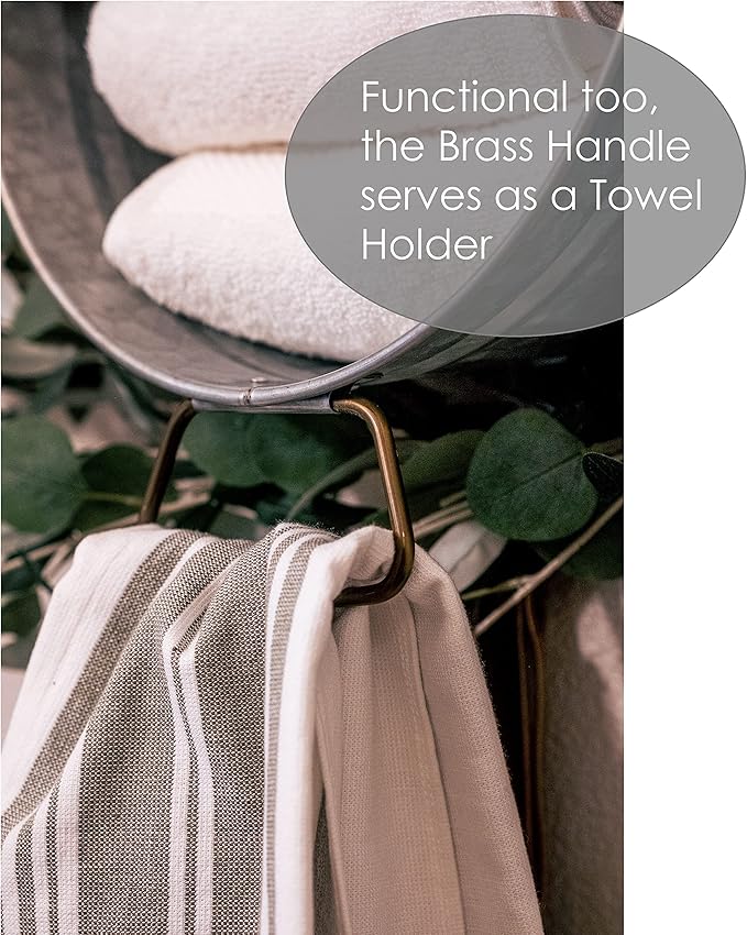 Galvanized Wash Tub with Shelves | Rustic Bathroom Décor | Farmhouse Rustic - Image 5