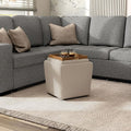 Furniture of America Lennox Modern Chenille 17-inch Square Storage Ottoman by FurnitureofAmerica