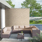 Outdoor Patio Furniture Set, 9 Pieces Outdoor Sectional Furniture Patio Set - Image 6