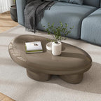 24/7 Shop at Home Kavren Modern 37-inch Oval Glossy Low Profile Coffee Table - Image 4