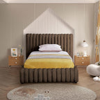 Meridian Furniture NicoBrown-T Nico Collection Modern | Contemporary Velvet - Image 5