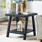 Roundhill Furniture Athens Contemporary 3-Piece Wood Shelf Coffee Table Set - Image 4
