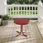 Crosley Furniture Griffith Weather Resistant Retro Metal Outdoor Side Table - Image 6