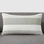 AmHoo Pack of 2 Farmhouse Stripe Check Throw Pillow Covers Set Case Cotton - Image 2