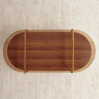 LumFurn X-Large Oval Glass Coffee Table, Mid-Century Modern Design, L47 x W24 x - Image 6