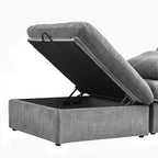 160" Cloud Sectional Couch, Overzised Down Filled Couch, 8 Seater Convertible - Image 8
