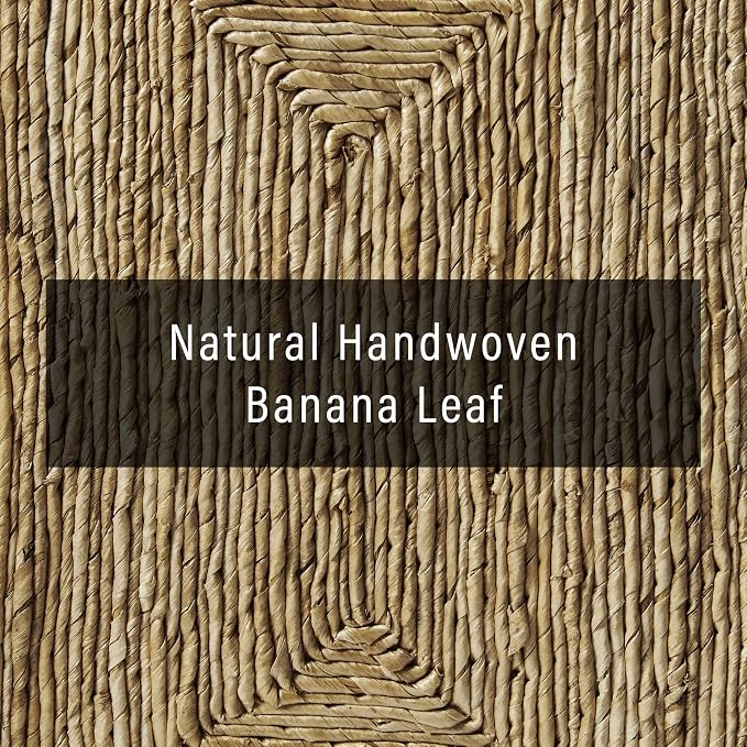 Crosley Furniture Marella Handwoven Banana Leaf Console Table, Rattan Sofa - Image 6