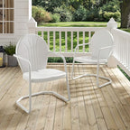 Crosley Furniture Griffith Outdoor Chair, Retro Metal Patio Chairs - Image 10