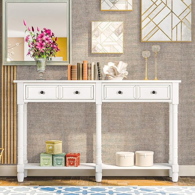 Merax Retro Console Table Sofa Table - Image 3