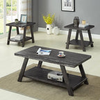 Roundhill Furniture Athens Contemporary 3-Piece Wood Shelf Coffee Table Set by RoundhillFurniture