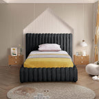 Meridian Furniture NicoBlack-T Nico Collection Modern | Contemporary Velvet - Image 5