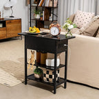 Yoobure End Table with Charging Station, Flip Top Side Table with USB Ports and - Image 8