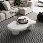 40" Cloud Coffee Table with 3 Ball Legs, Modern Irregular Center Table - Image 5