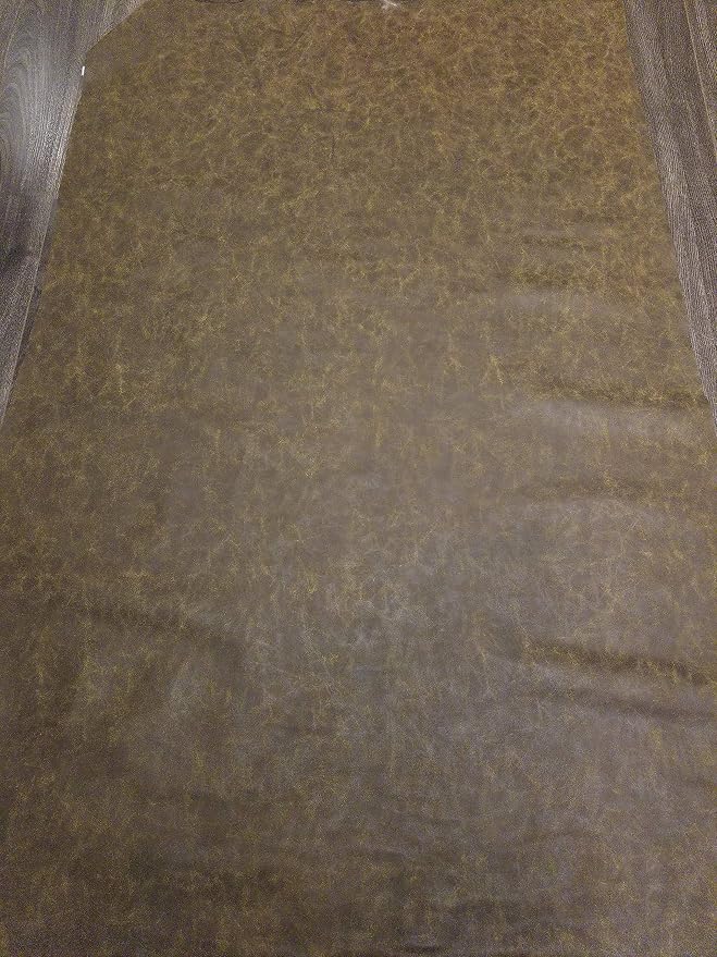 NAT Leathers | Brown Distressed Crazy Horse Oily Faux Vegan Leather PU | 4 Yard - Image 4