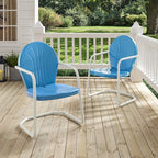 Crosley Furniture Griffith Outdoor Chair, Retro Metal Patio Chairs - Image 8