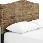 Crosley Furniture Serena Handwoven Natural Fiber Rattan Bed Headboard, Banana by CrosleyFurniture