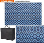 SAND MINE Reversible Mats, Plastic Straw Rug, Modern Area Rug, Large Floor Mat - Image 4