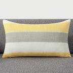 AmHoo Pack of 2 Farmhouse Stripe Check Throw Pillow Covers Set Case Cotton - Image 2