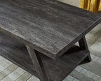 Roundhill Furniture Athens Contemporary 3-Piece Wood Shelf Coffee Table Set - Image 6